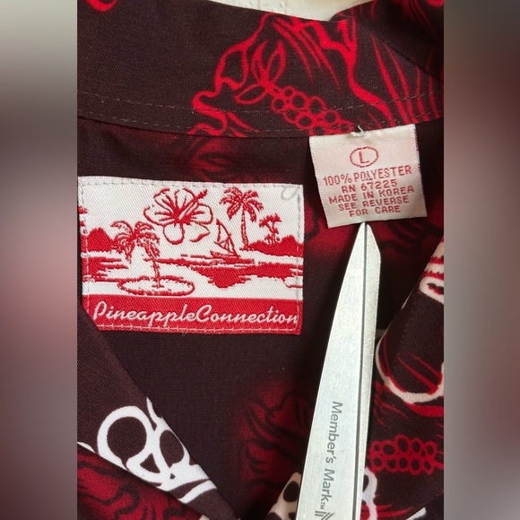 PineappleConnection Vintage 90s Hawaiian Floral Men's Shirt Size L - Picture 2 of 4